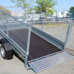 Remorque basculante BRENDERUP 2,60 m x 1,53 m / 750 kg + extension 80 cm